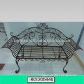 Ancient Curved Metal Garden Bench with Handle